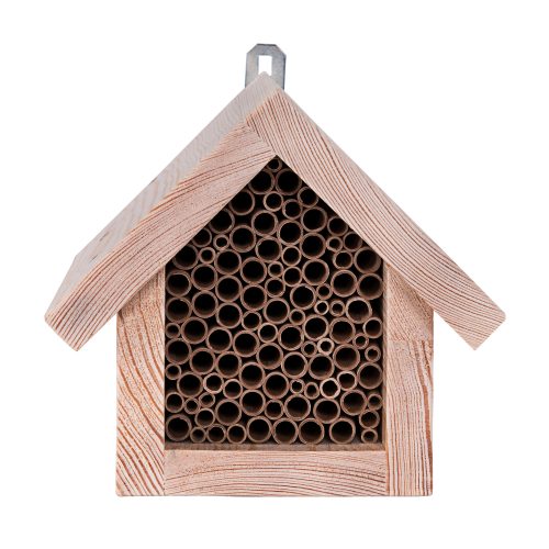 Wildbienen-Nisthilfe „Giebelhaus“ Niströhren Pappe