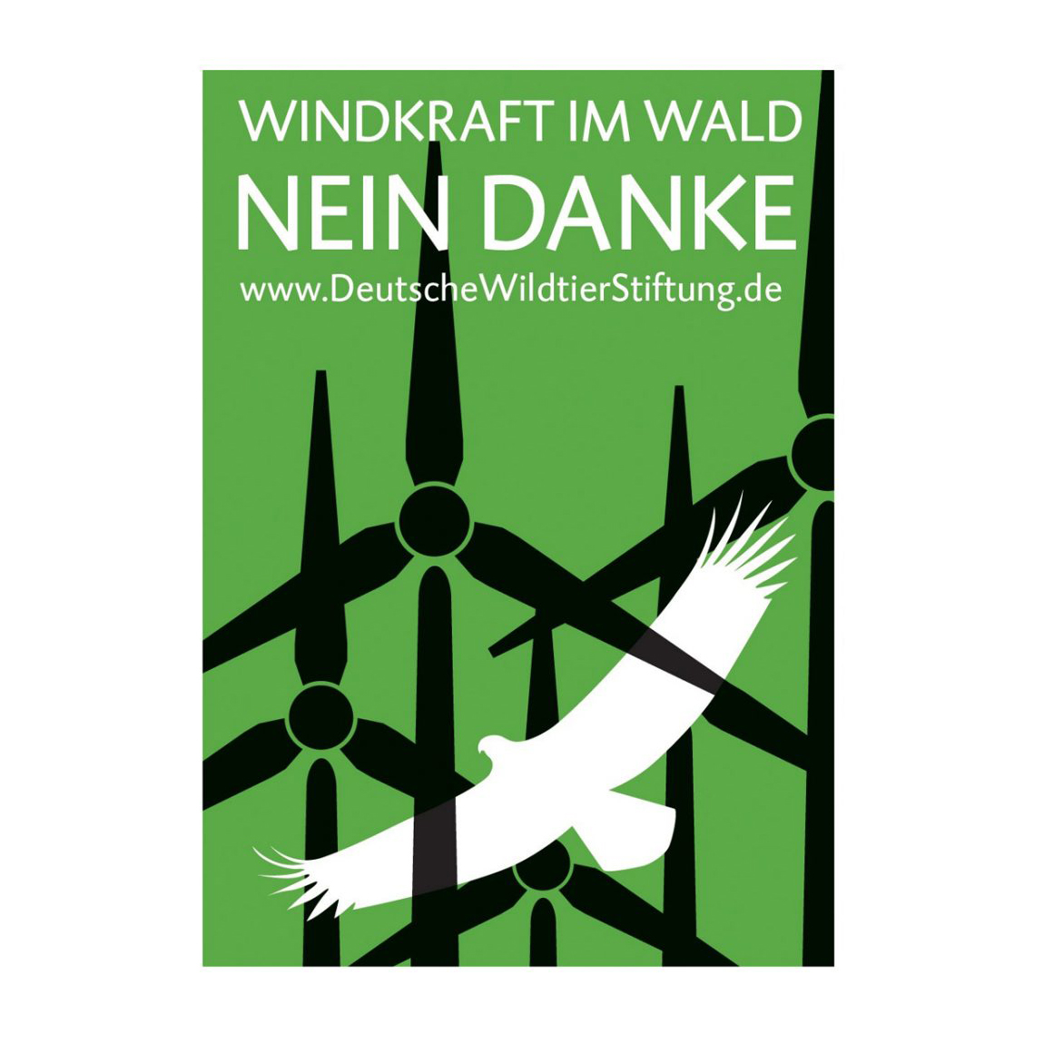 20 Aufkleber “Windkraft im Wald – NEIN DANKE” – Wildbienen